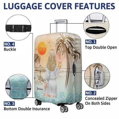Beach Travel The Beach Is Calling - Gift For Traveling Lovers - Personalized Custom Luggage Cover