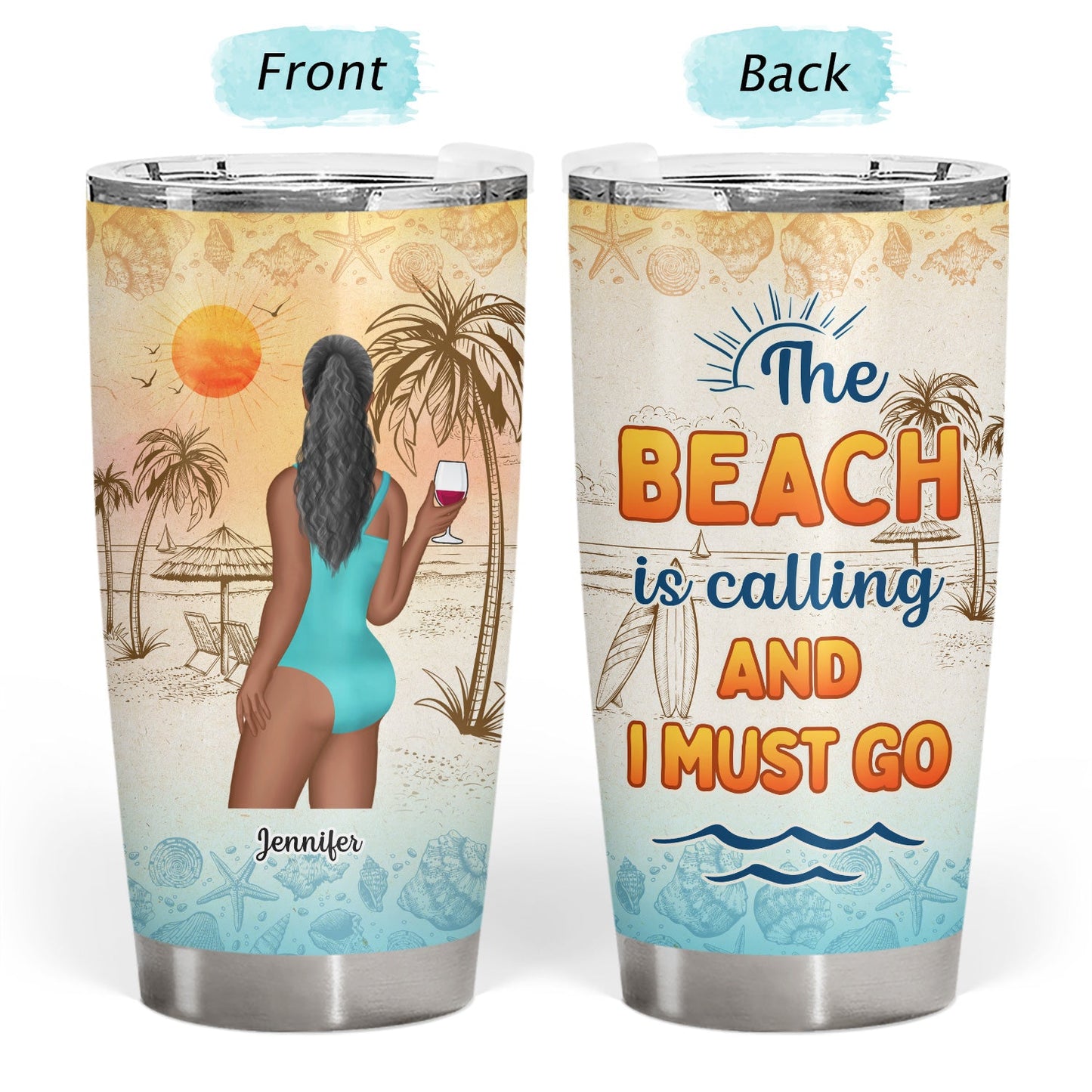 Beach Travel The Beach Is Calling - Gift For Traveling Lovers - Personalized Custom Tumbler