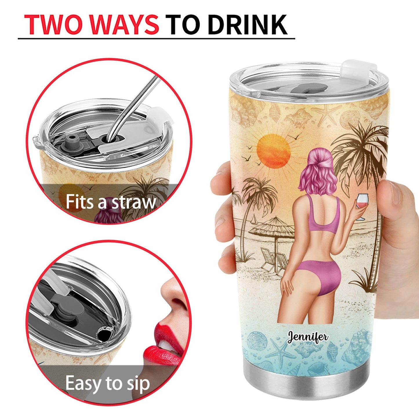 Beach Travel The Beach Is Calling - Gift For Traveling Lovers - Personalized Custom Tumbler