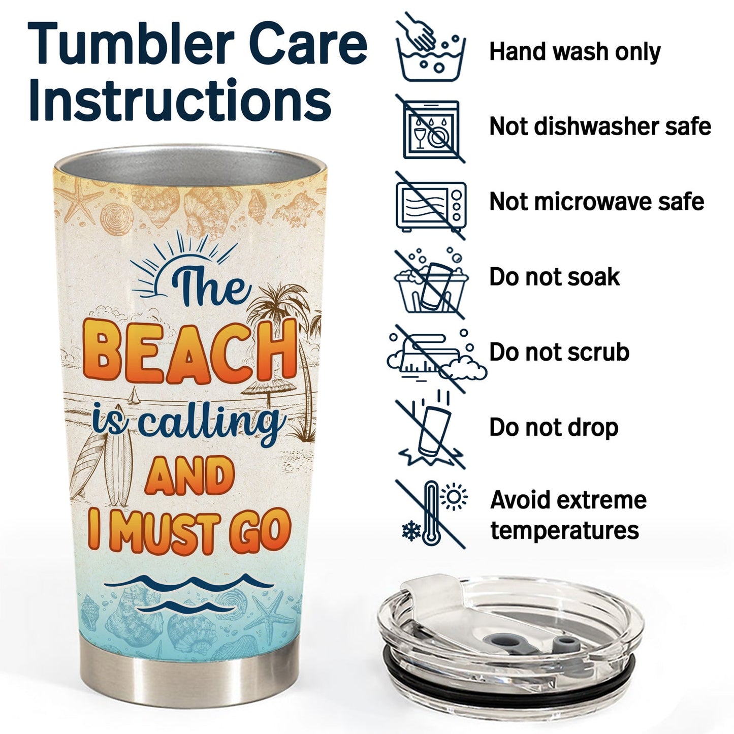 Beach Travel The Beach Is Calling - Gift For Traveling Lovers - Personalized Custom Tumbler