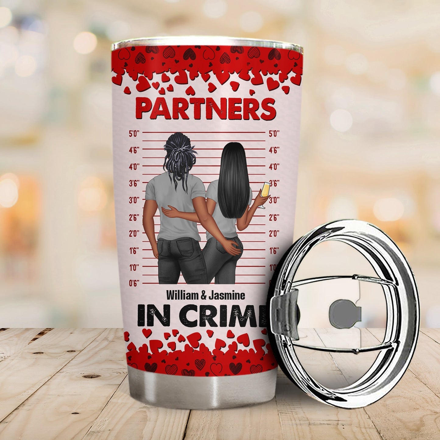 Couple Partners In Crime If It's Dirty Kinky - Gift For Couples - Personalized Custom Tumbler