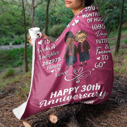 Forever To Go - Anniversary Gift For Couples - Personalized Fleece Blanket