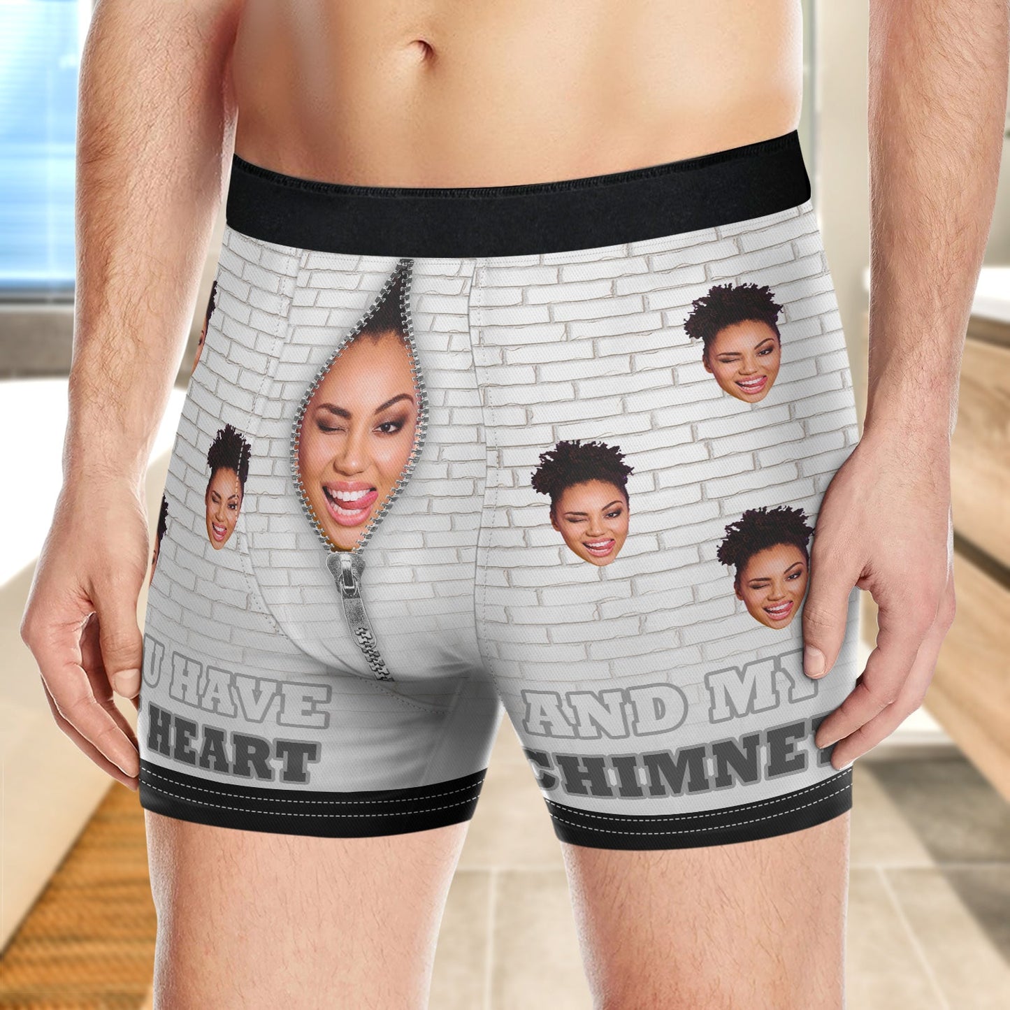 Custom Photo Couple You Have My Heart - Gift For Husband, Boyfriend - Personalized Men's Boxer Briefs