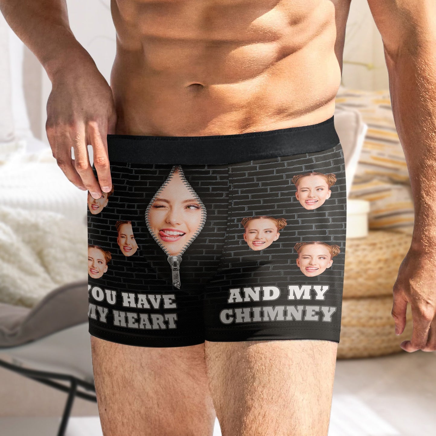 Custom Photo Couple You Have My Heart - Gift For Husband, Boyfriend - Personalized Men's Boxer Briefs