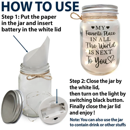 I Love You Forever & Always - Personalized Mason Jar Light