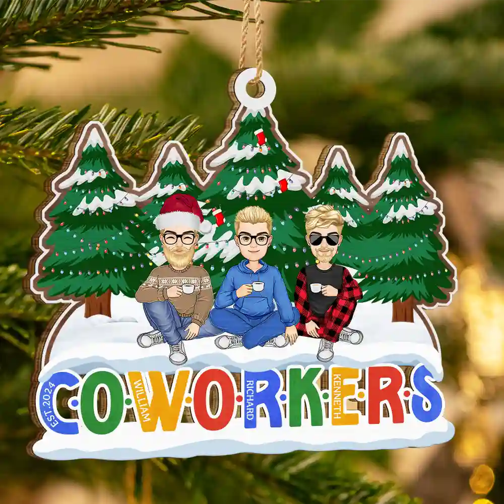 Christmas Friends Always Better Together - Personalized Wooden Cutout Ornament