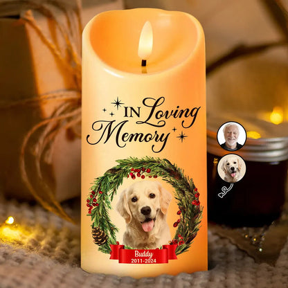 Custom Photo In Loving Memory - Personalized Flameless LED Candle