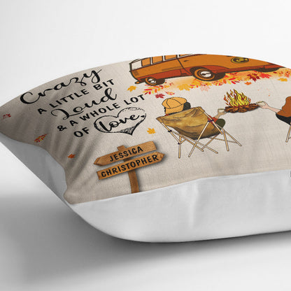 Fall Camping Couple This Is Us Custom Pillow