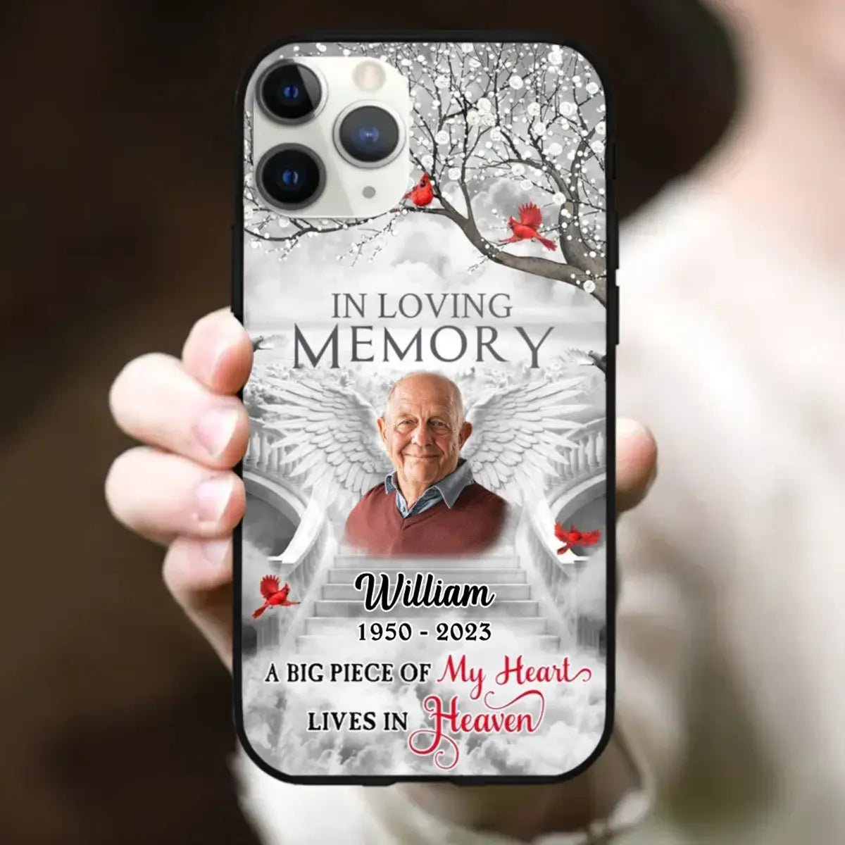 Family - A Big Piece Of My Heart Lives In Heaven - Personalized Phone Case Phone Case The Next Custom Gift