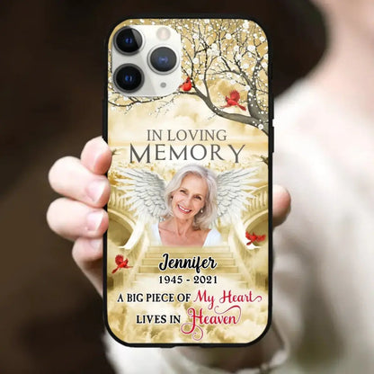 Family - A Big Piece Of My Heart Lives In Heaven - Personalized Phone Case Phone Case The Next Custom Gift