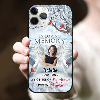 Family - A Big Piece Of My Heart Lives In Heaven - Personalized Phone Case Phone Case The Next Custom Gift