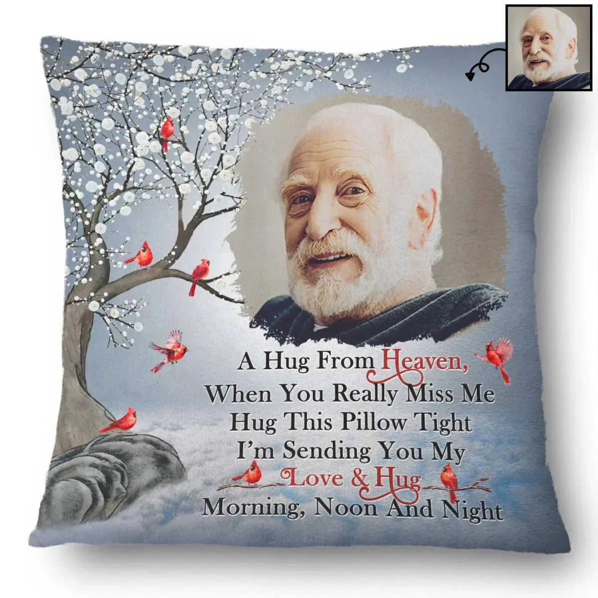 Family - A Hug From Heaven - Personalized Pillow(NV) Pillow The Next Custom Gift