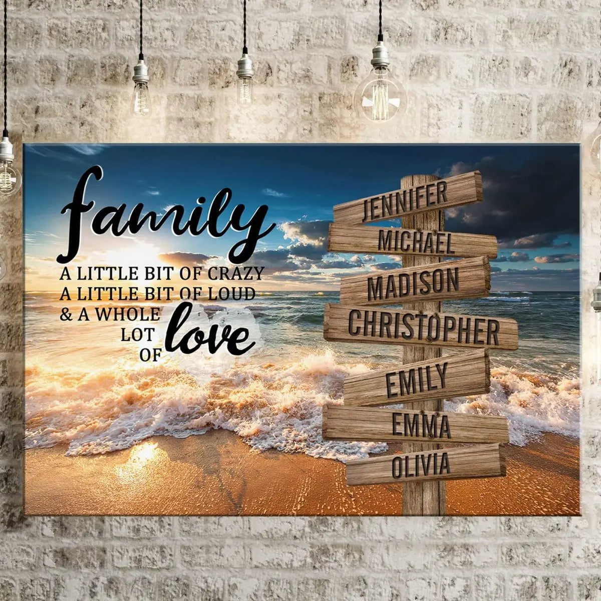 Family - A Little Whole Lot of Love - Personalized Poster Poster The Next Custom Gift