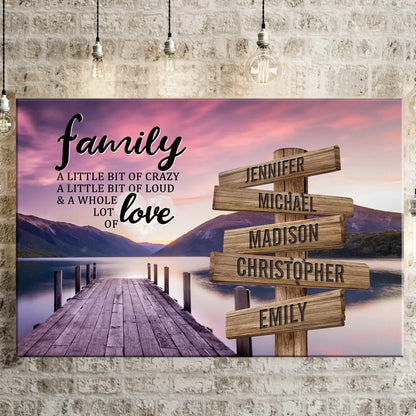 Family - A Little Whole Lot of Love - Personalized Poster Poster The Next Custom Gift