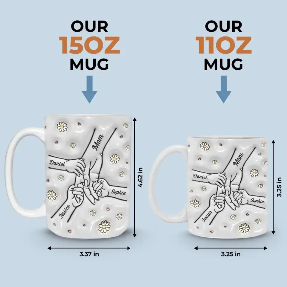 Family - A Mother's Arms Are Made Of Tenderness - Personalized Custom 3D Inflated Effect Printed Mug Accent Mug The Next Custom Gift