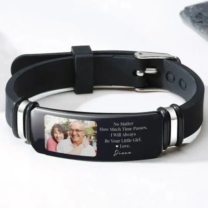 Family - Always Be Your Little Girl Gift From Daughter - Personalized Photo Bracelet (HL) - The Next Custom Gift  