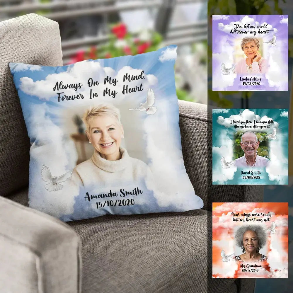 Family - Always On My Mind Forever In My Heart - Personalized Pillow(NV) Pillow The Next Custom Gift