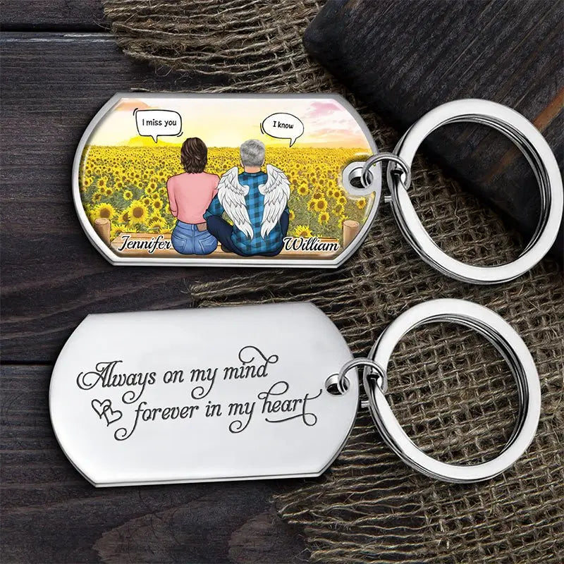 Family - Always On My Mind, Forever In My Heart - Personalized Keychain Keychain The Next Custom Gift