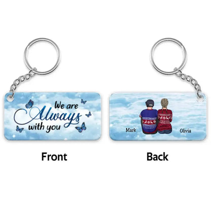 Family - Always With You Sky Family Members Grandma Grandpa Dad Mom Kids Memorial Personalized Acrylic Keychain Keychain The Next Custom Gift