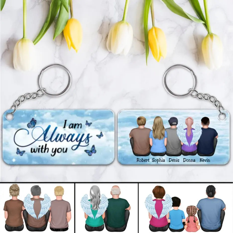 Family - Always With You Sky Family Members - Personalized Acrylic Keychain (HJ) Keychain The Next Custom Gift