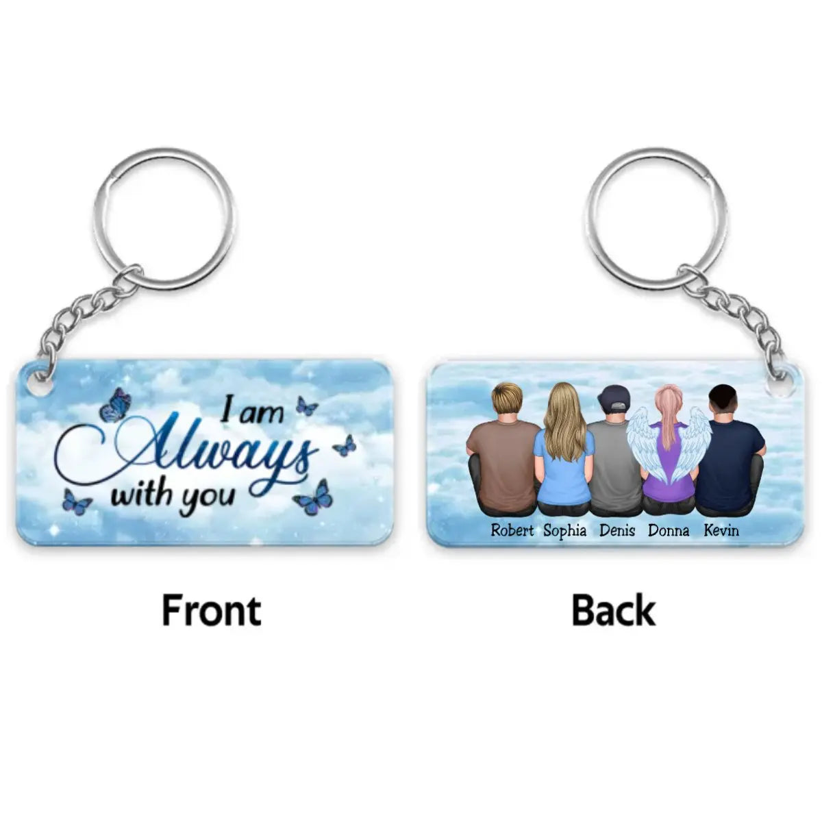 Family - Always With You Sky Family Members - Personalized Acrylic Keychain (HJ) Keychain The Next Custom Gift