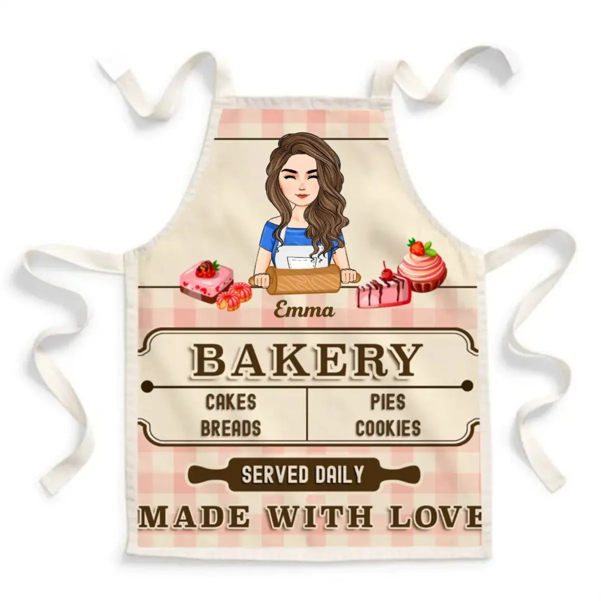 Family - Baked With Love - Personalized Apron With Pocket