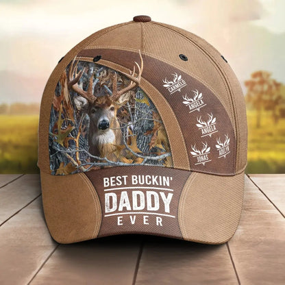 Family - Best Buckin' Dad Ever Custom Papa Grandpa Father - Personalized Classic Cap Hat The Next Custom Gift