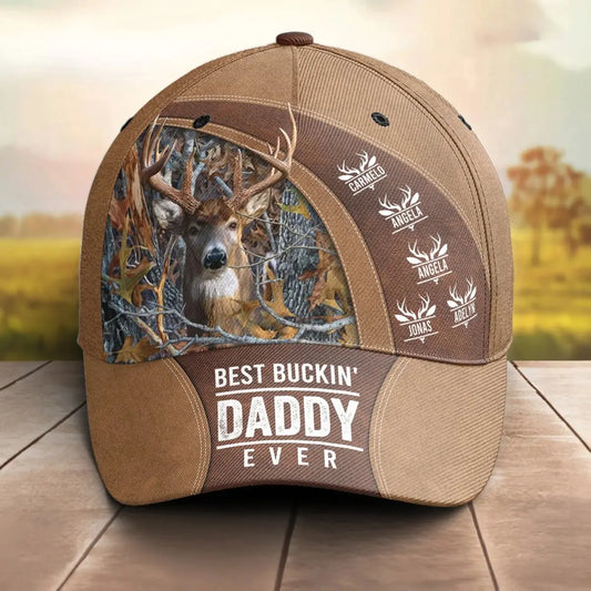 Family - Best Buckin' Dad Ever Custom Papa Grandpa Father - Personalized Classic Cap Hat The Next Custom Gift