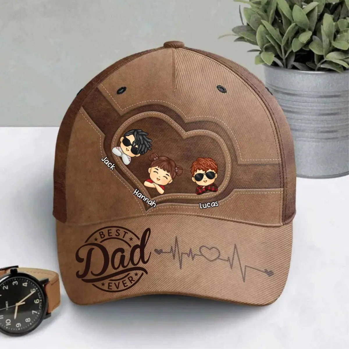 Family - Best Dad Ever - Family Personalized Custom Cap Hat The Next Custom Gift