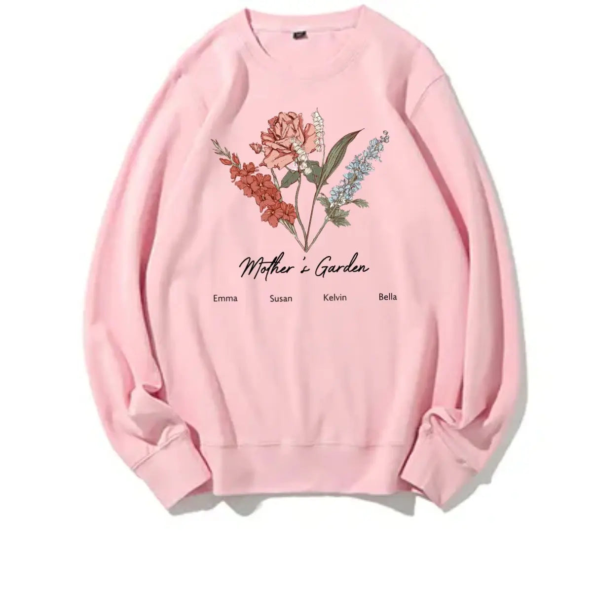 Family - Birth Flower Bouquet - Personalized Sweatshirt, Hoodie Shirts & Tops The Next Custom Gift