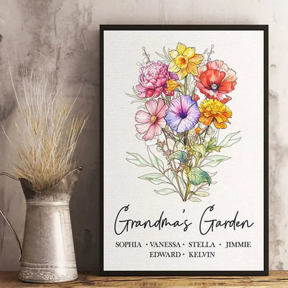 Family - Blooming Stories Of Generations -  Personalized Basketball Poster(NV) Poster The Next Custom Gift