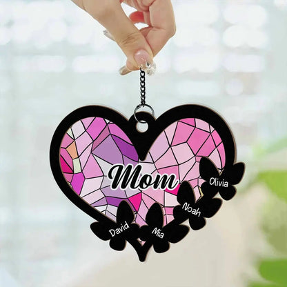 Family - Butterfly Grandma - Personalized Window Hanging Suncatcher Ornament Hanging Suncatcher Ornament The Next Custom Gift