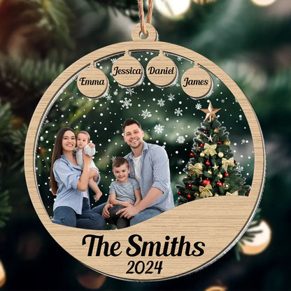 Family Christmas Ornament - Personalized Family Photo Ornament ornament The Next Custom Gift