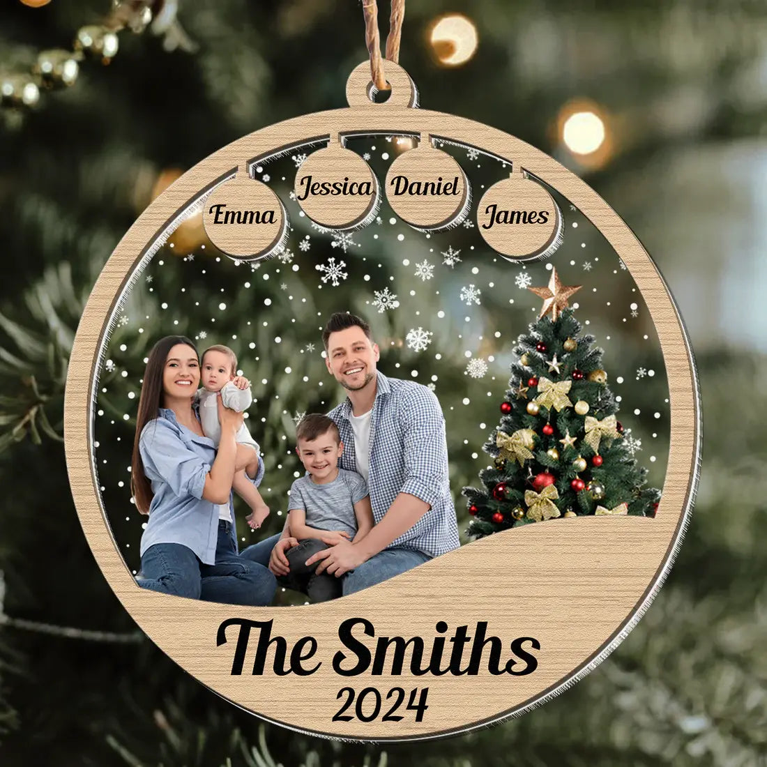 Family Christmas Ornament - Personalized Family Photo Ornament ornament The Next Custom Gift