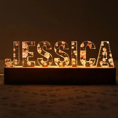 Family - Custom Flower Printed LED Night Light - Personalized LED Night Light (HJ) LED Night Light The Next Custom Gift