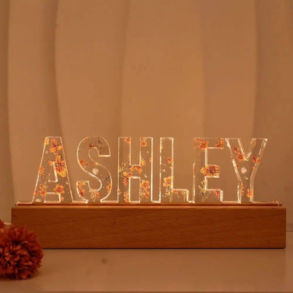 Family - Custom Flower Printed LED Night Light - Personalized LED Night Light (HJ) LED Night Light The Next Custom Gift