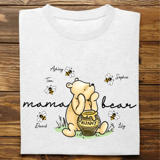 Family - Custom Mama Bear Shirt- Personalized Unisex T-shirt T-shirt The Next Custom Gift
