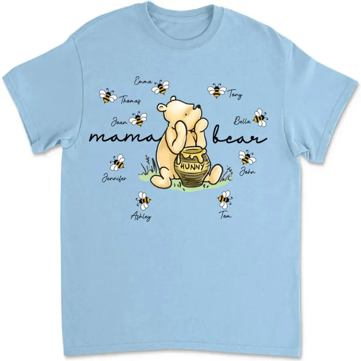 Family - Custom Mama Bear Shirt- Personalized Unisex T-shirt T-shirt The Next Custom Gift