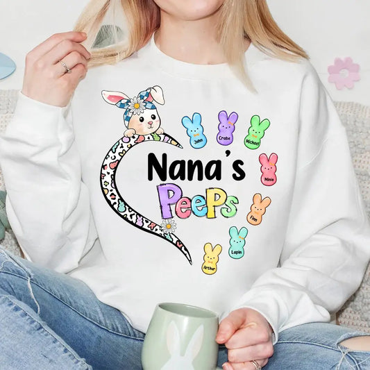 Family - Custom Nana Mimi Shirt, Custom Name Kid Bunny, Custom Easter Day Shirt, Easter Family, For Kids Easter, Easter Bunnys - Personalized Unisex T-shirt Shirts & Tops The Next Custom Gift