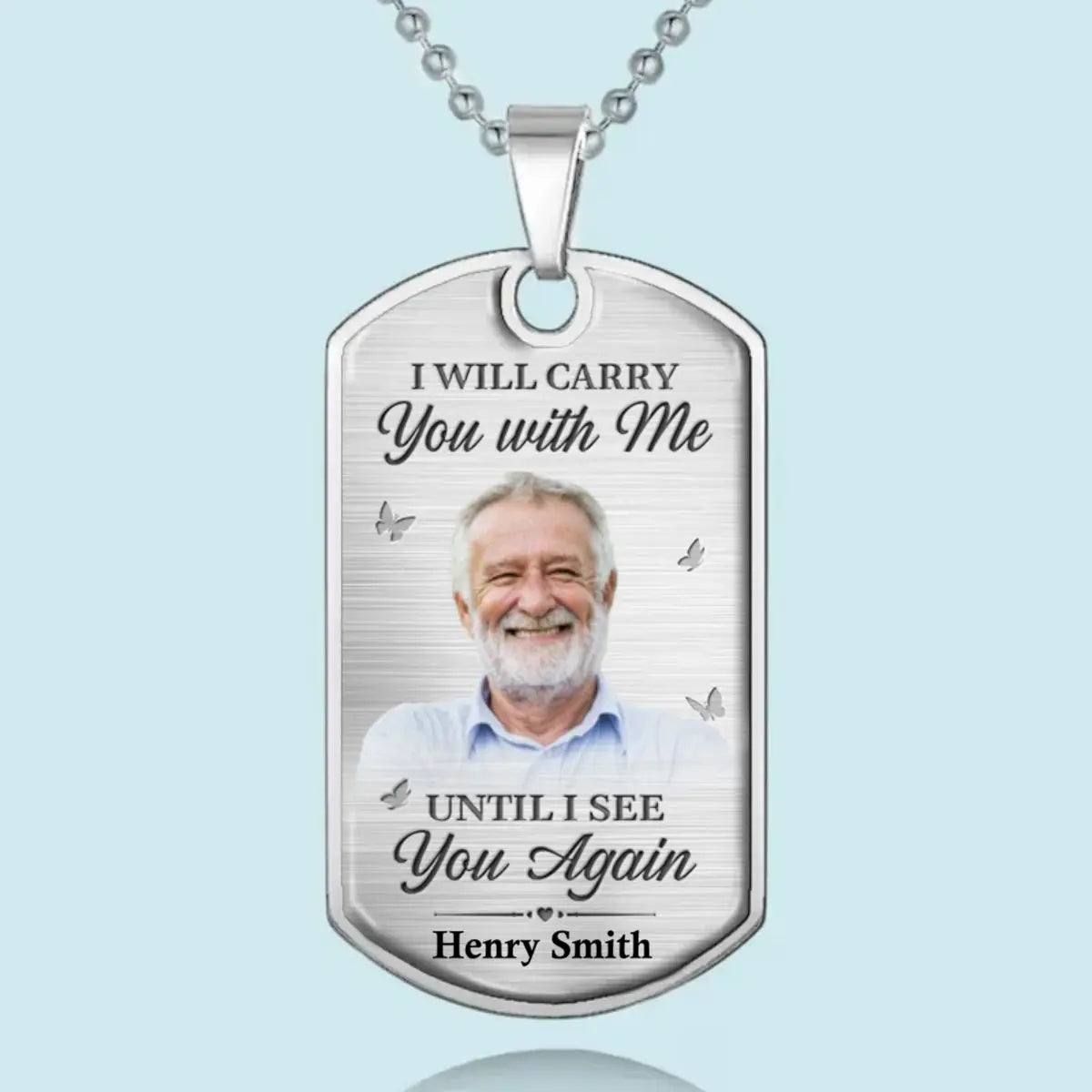 Family - Custom Photo I Will Carry You With Me Until I See You Again - Personalized Custom Necklace