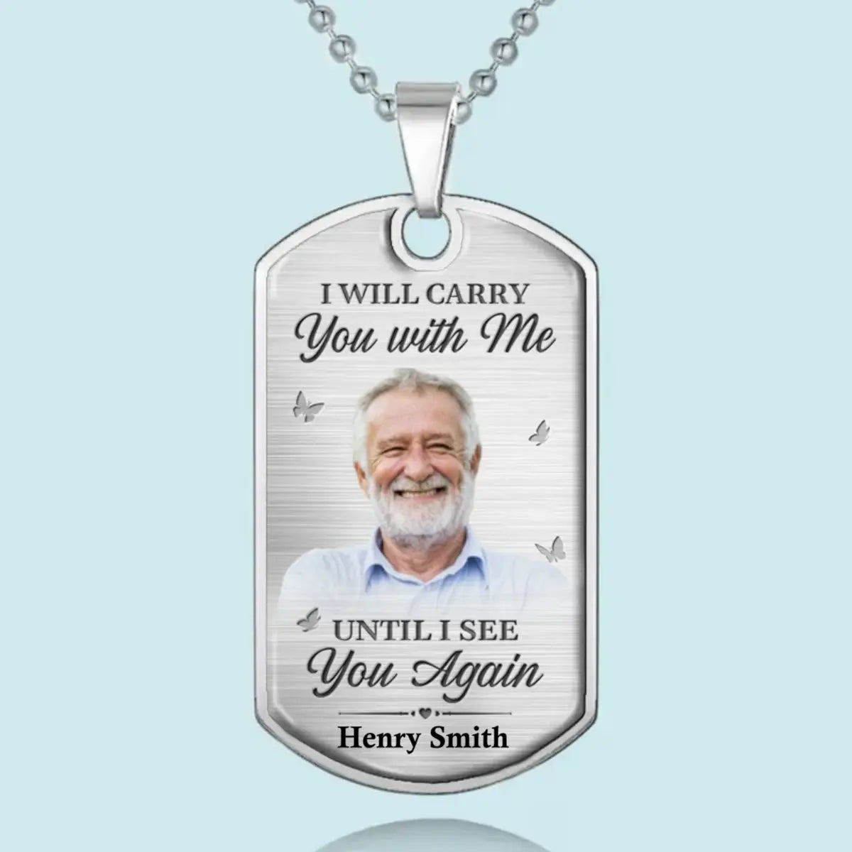 Family - Custom Photo I Will Carry You With Me Until I See You Again - Personalized Custom Necklace Necklace The Next Custom Gift