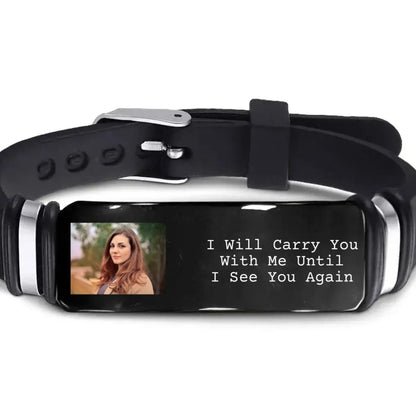 Family - Custom Photo I'll Carry You - Personalized Photo Bracelet (AQ) Bracelets The Next Custom Gift