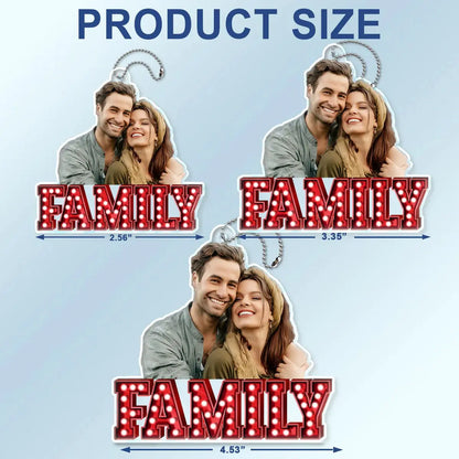 Family - Custom Photo Love Family Couples - Personalized Acrylic Car Hanger (VT) - The Next Custom Gift  Keychain