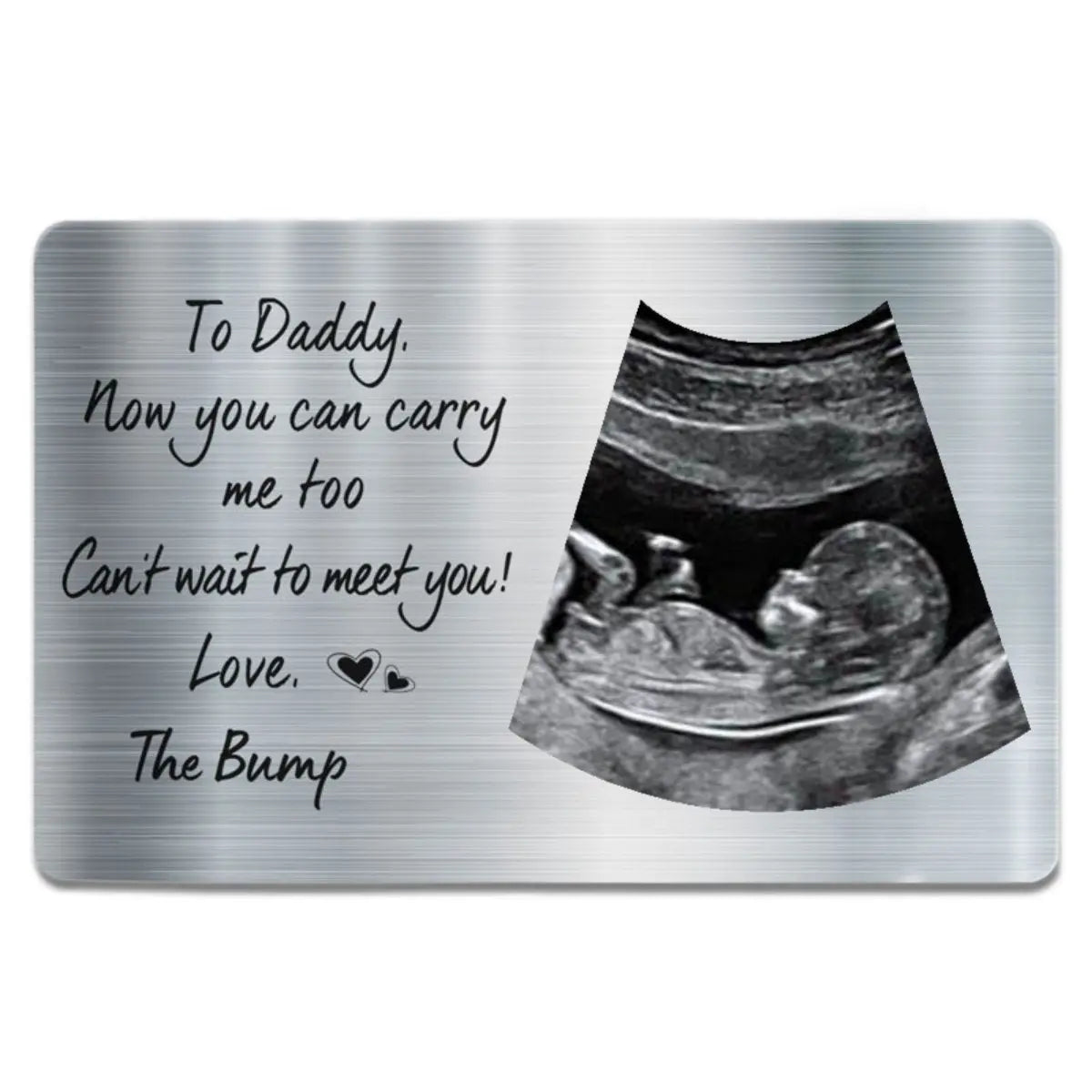 Family - Custom Photo To Daddy Now You Can Carry Me Too - Personalized Photo Aluminum Wallet Card Card The Next Custom Gift