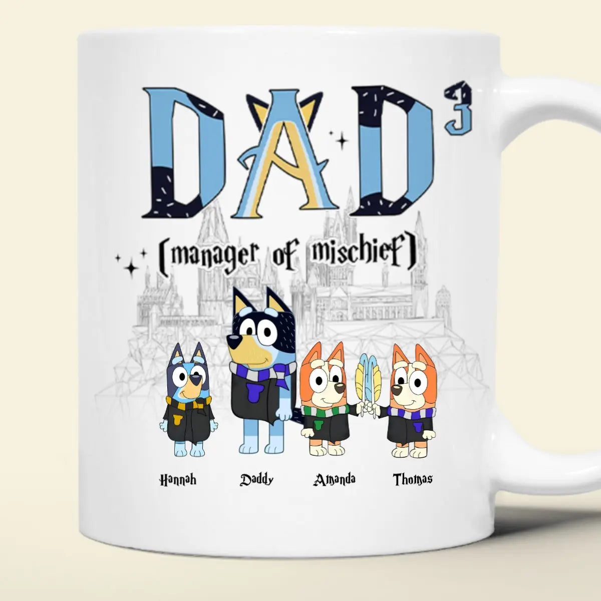 Family - Dad Manager Of Mischief - Personalized Coffee Mug Mug The Next Custom Gift