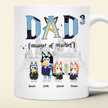 Family - Dad Manager Of Mischief - Personalized Coffee Mug Mug The Next Custom Gift