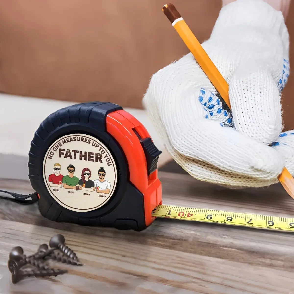 Family - Dad No One Measures Up To You - Personalized Tape Measure Tape Measure The Next Custom Gift