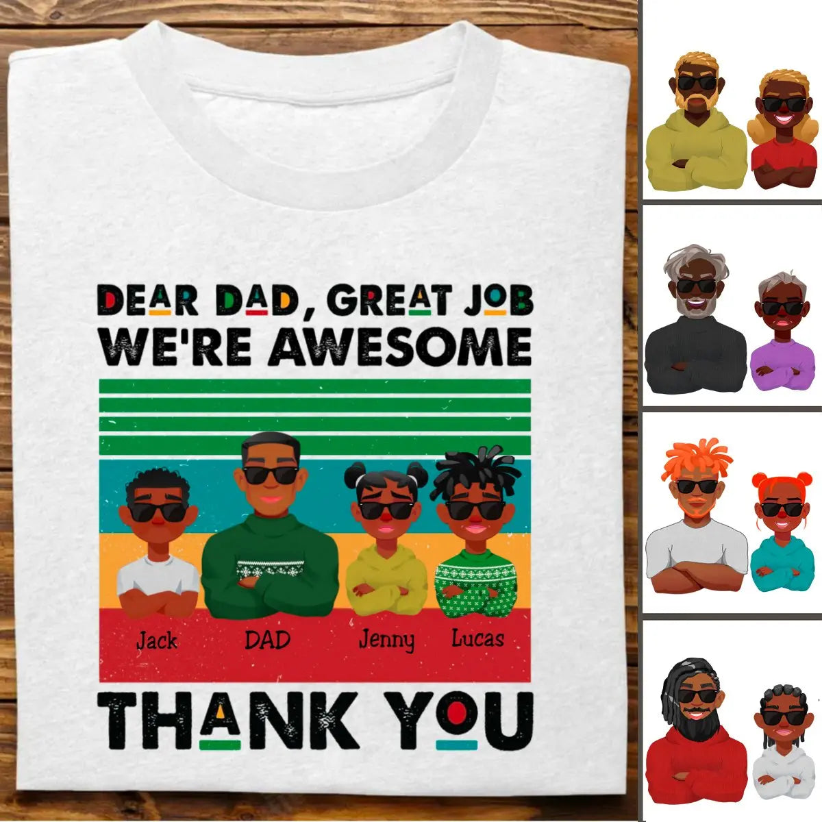 Family - Dad, Thank You! - Personalized T-Shirt - The Next Custom Gift  Shirts & Tops