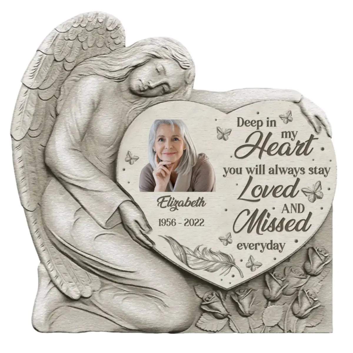 Family - Deep In My Heart You Will Always Stay Loved And Missed Everyday - Personalized Acrylic Plaque (LH) Acrylic Plaque The Next Custom Gift