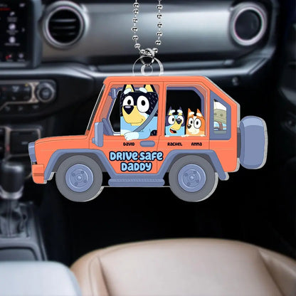 Family - Drive Safe - Personalized Acrylic Car Ornament Keychain The Next Custom Gift